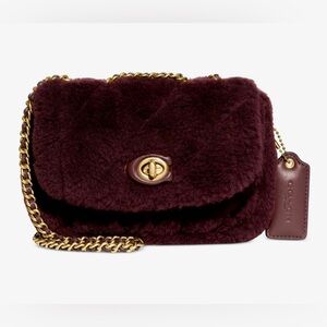 Shearling Quilted Pillow Madison Shoulder Bag 18